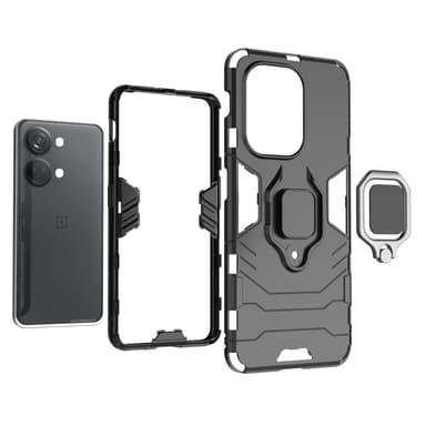 SKALO OnePlus Nord 3 5G / Ace 2V Armor Hybrid metal ring cover - Rød