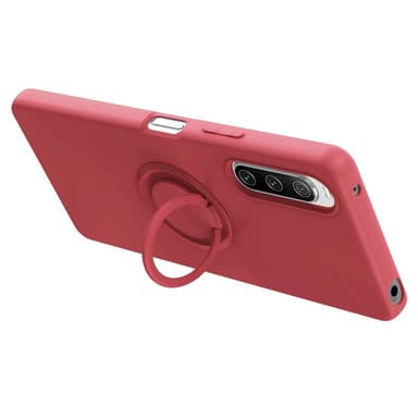 SKALO Sony Xperia 10 V Ultratynd silikonecover med ring - Orange