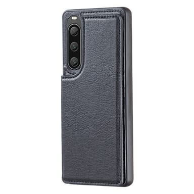 SKALO Sony Xperia 10 V PU-læder Cover med Pung - Sort