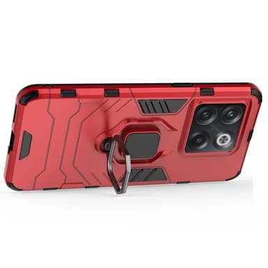 SKALO OnePlus 10T 5G Armor Hybrid metal ring cover - Rød