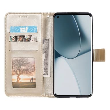 SKALO OnePlus 10T 5G Mandala Flip Cover - Guld