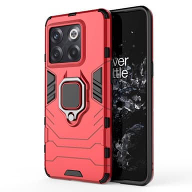 SKALO OnePlus 10T 5G Armor Hybrid metal ring cover - Rød