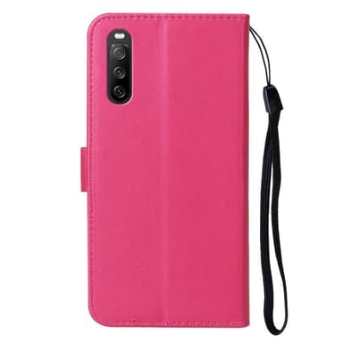SKALO Sony Xperia 10 V Flip Cover m. pung i PU-læder - Cerise