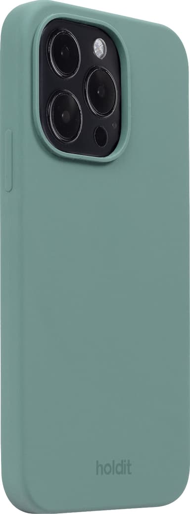 Holdit Silicone iPhone 15 Pro- etui (grøn)