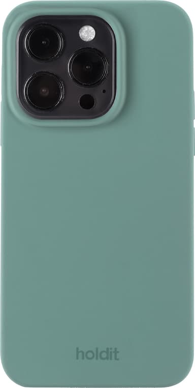 Holdit Silicone iPhone 15 Pro- etui (grøn)