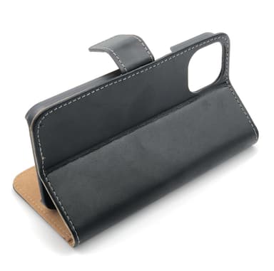 SKALO iPhone 14 Plus Flip Cover m. Pung i Ægte Læder - Rød
