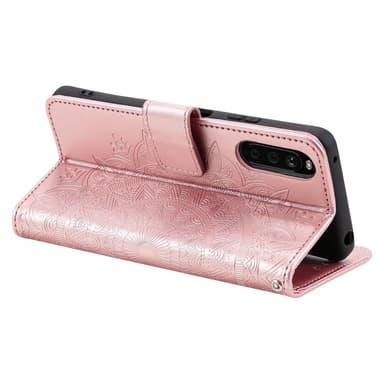 SKALO Sony Xperia 10 V Mandala Flip Cover - Rosa guld