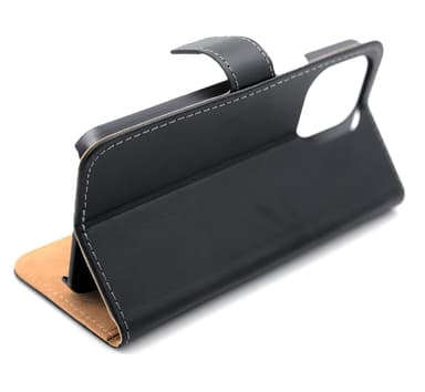 SKALO iPhone 14 Pro Max Flip Cover m. Pung i Ægte Læder - Brun