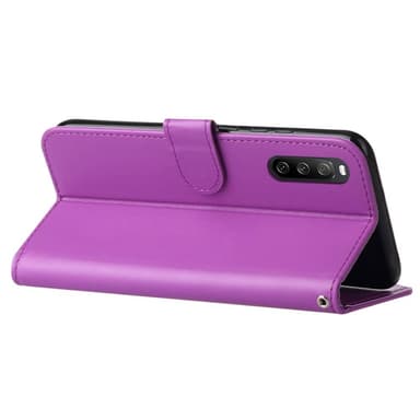 SKALO Sony Xperia 10 V Flip Cover m. pung i PU-læder - Lilla
