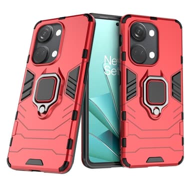 SKALO OnePlus Nord 3 5G / Ace 2V Armor Hybrid metal ring cover - Rød