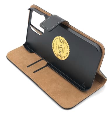 SKALO iPhone 14 Pro Max Flip Cover m. Pung i Ægte Læder - Brun