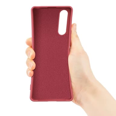 SKALO Sony Xperia 10 V Ultratynd silikonecover med ring - Orange