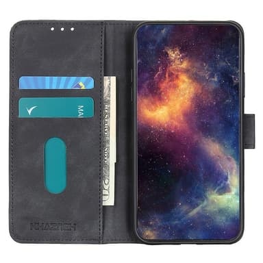 SKALO Asus Zenfone 9 5G KHAZNEH Pungetui i PU-læder - Sort