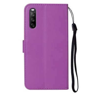 SKALO Sony Xperia 10 V Flip Cover m. pung i PU-læder - Lilla