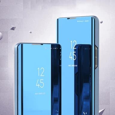 SKALO Samsung A34 5G Clear View Mirror Etui - Rosa guld