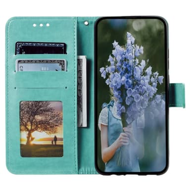 SKALO Sony Xperia 5 IV 5G Mandala Flip Cover - Turkis