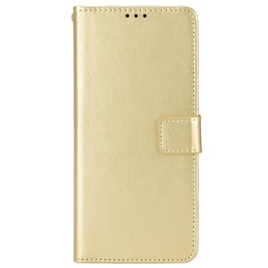 SKALO Motorola Moto G62 5G Crazy Horse Pungetui PU læder - Guld