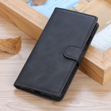 SKALO OnePlus 10T 5G Flip Cover m. pung i PU-læder - Sort