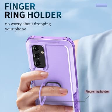 SKALO Samsung A54 5G Armor Hybrid metal ring cover - Lilla