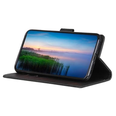 SKALO OnePlus 10T 5G Flip Cover m. pung i PU-læder - Sort