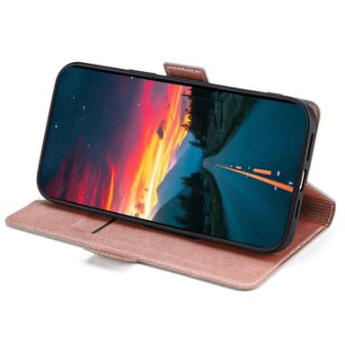 SKALO Asus Zenfone 9 5G Ultratynd Premium Wallet Case - Rosa guld