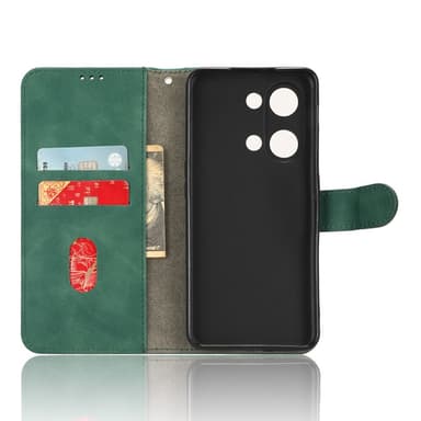 SKALO OnePlus Nord 3 5G / Ace 2V Matt PU-læderpungetui - Grøn