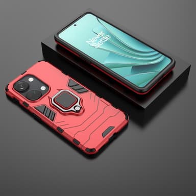 SKALO OnePlus Nord 3 5G / Ace 2V Armor Hybrid metal ring cover - Rød