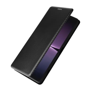 SKALO Sony Xperia 1 V Carbon Fiber Pungetui - Sort