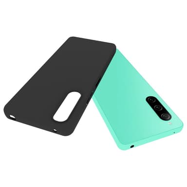 SKALO Sony Xperia 10 V Matte Black Ultra-tynd TPU Cover