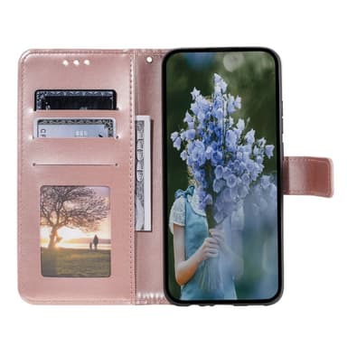 SKALO Sony Xperia 10 V Mandala Flip Cover - Rosa guld
