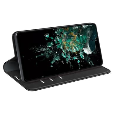 SKALO OnePlus 10T 5G Flip Cover m. pung i PU-læder - Sort