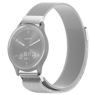 SKALO Milanese Loop til Garmin Vivomove 3 - Sølv