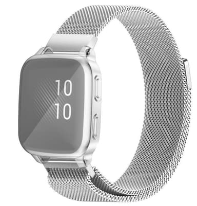 SKALO Milanese Loop til Garmin Venu Sq/Sq Music - Sølv