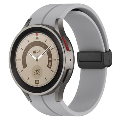 Silikone urrem 20 mm til Samsung Galaxy Watch 5/4 Lysegrå