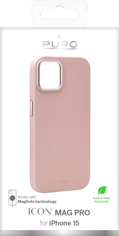 Puro Icon Mag Pro iPhone 15 etui (pink)