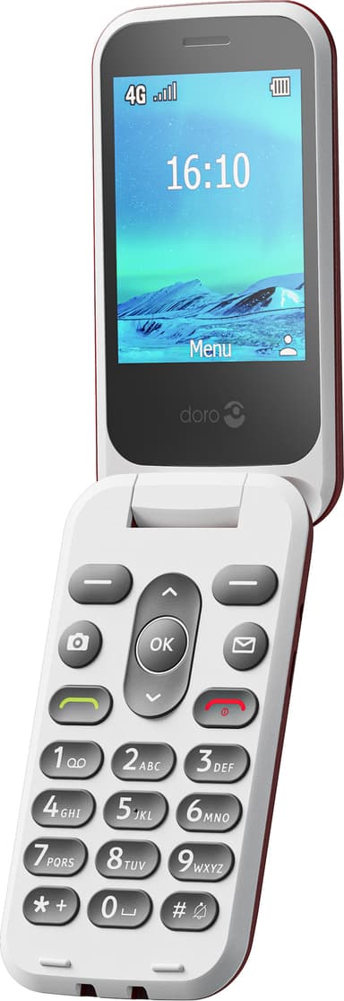 Doro 2881 mobiltelefon (rødvin)
