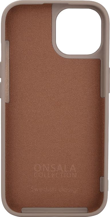 Onsala iPhone 15 silikoneetui (beige)