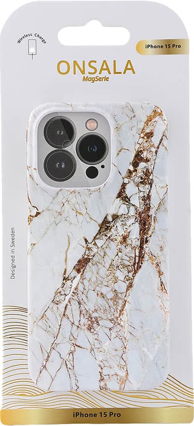 Onsala iPhone 15 Pro MagSeries etui (hvid)