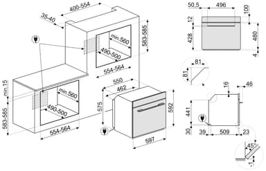 Smeg ovn SFP6101TB3 indbygget