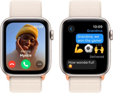 Apple Watch SE 2nd Gen 44mm GPS (Stjerneskær Alu/Stjerneskær sportsrem)