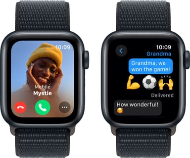 Apple Watch SE 2nd Gen 40mm GPS (Midnat Alu/Midnat sportsrem)