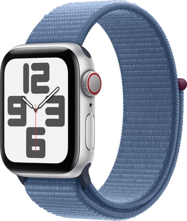 Apple Watch SE 2nd Gen 40mm LTE (Sølv Alu/Vinter blå sportsrem)