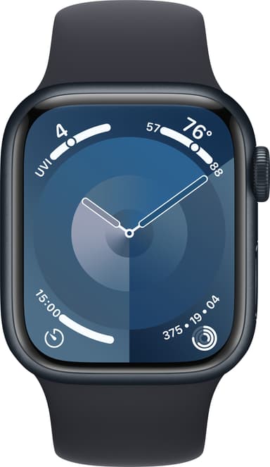 Apple Watch S9 41mm GPS (Midnight Alu/Midnight Sportsbånd) M/L
