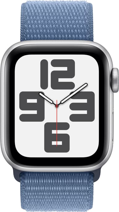 Apple Watch SE 2nd Gen 40mm GPS (Sølv Alu/Vinter blå sportsrem)