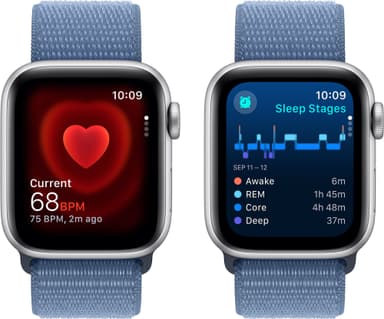 Apple Watch SE 2nd Gen 40mm GPS (Sølv Alu/Vinter blå sportsrem)