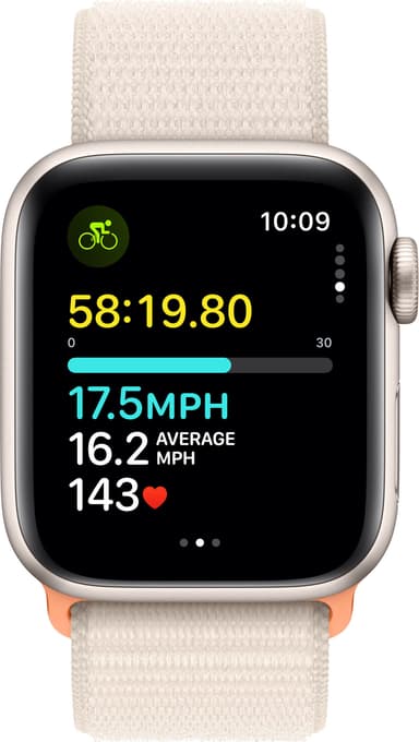 Apple Watch SE 2nd Gen 40mm GPS (Stjerneskær Alu/Stjerneskær sportsrem)