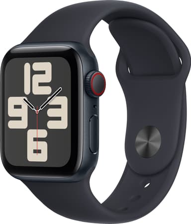 Apple Watch SE 2nd Gen 40mm LTE (Midnat Alu/Midnat sportsrem S/M)