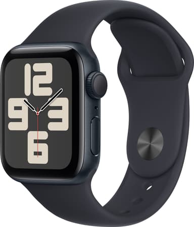 Apple Watch SE 2nd Gen 40mm GPS (Midnat Alu/Midnat sportsrem M/L)