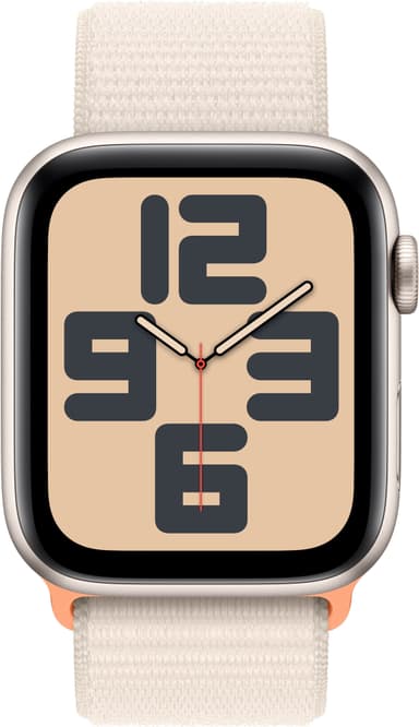 Apple Watch SE 2nd Gen 44mm GPS (Stjerneskær Alu/Stjerneskær sportsrem)