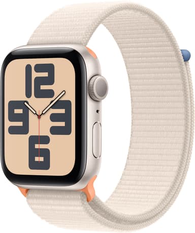Apple Watch SE 2nd Gen 44mm GPS (Stjerneskær Alu/Stjerneskær sportsrem)